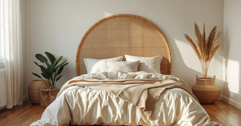Add a Faux Rattan Headboard
