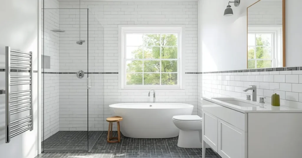 Airy Black and White Bathroom