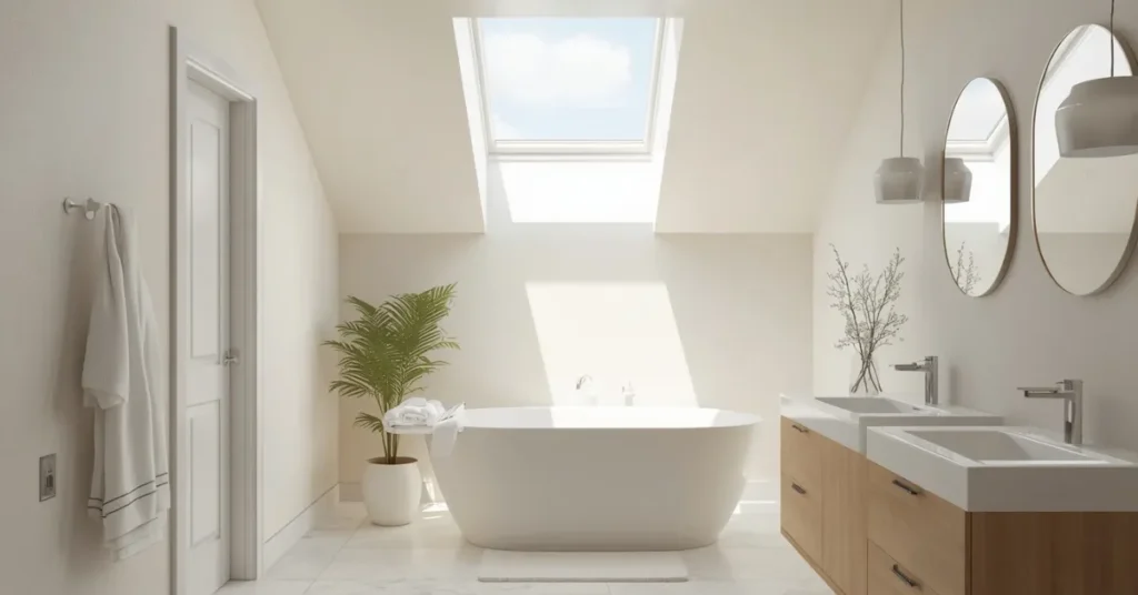 Airy Skylight Bathroom