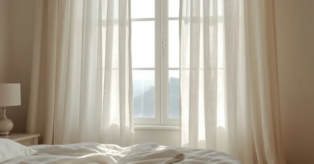 Airy White Linen Curtains