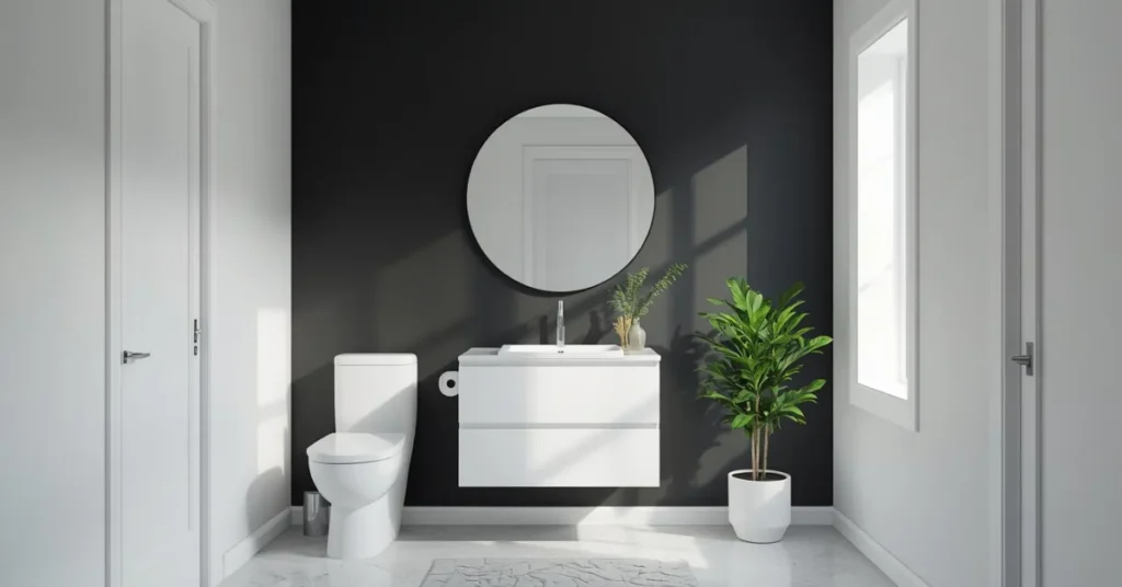 Bold Black Accent Wall