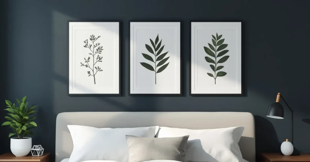 Botanical Prints in Dark Frames