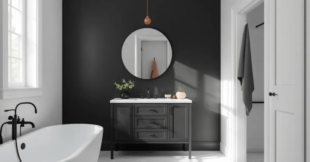 Budget-Friendly Black Accent Wall