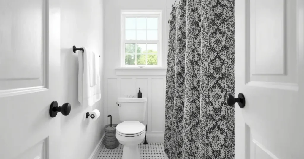 Budget-Friendly Black and White Bathroom Refresh
