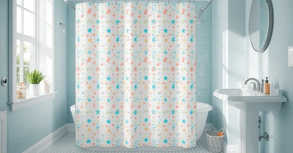 Budget-Friendly Shower Curtain Swap