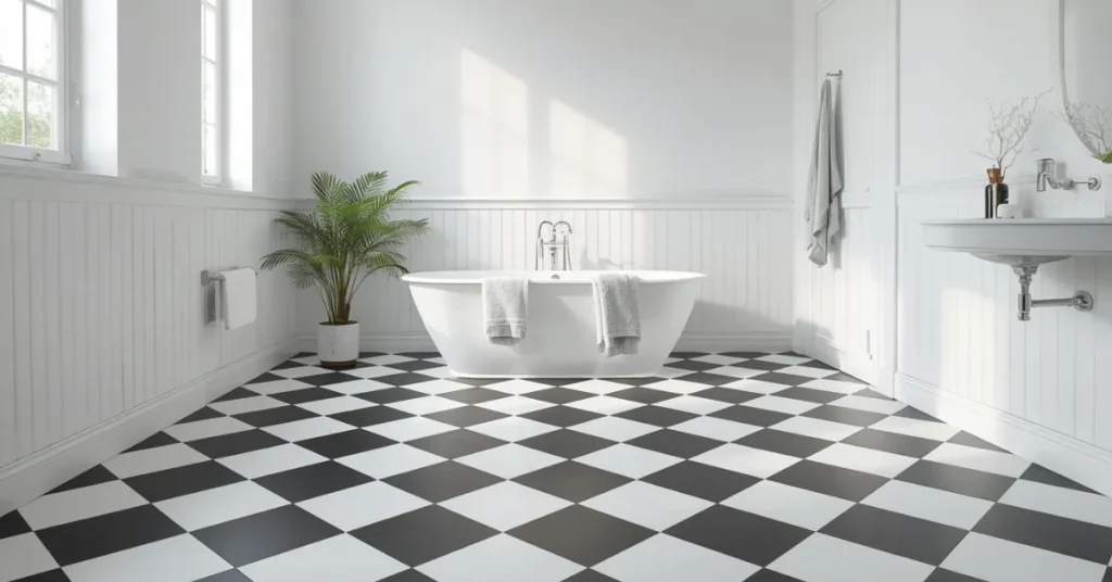 Classic Checkerboard Floor Tile