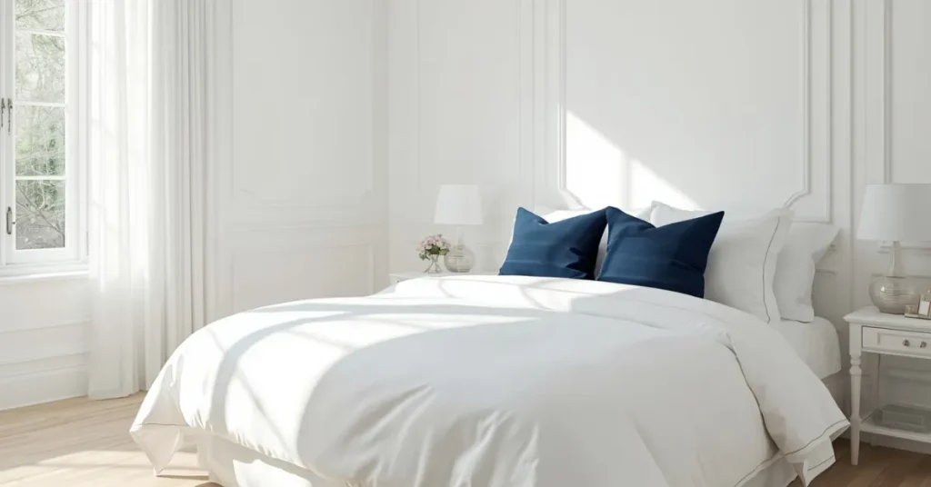 Classic Navy and White Bedroom