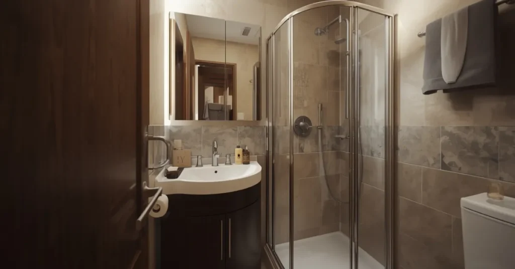 Compact Studio Bathroom Layout