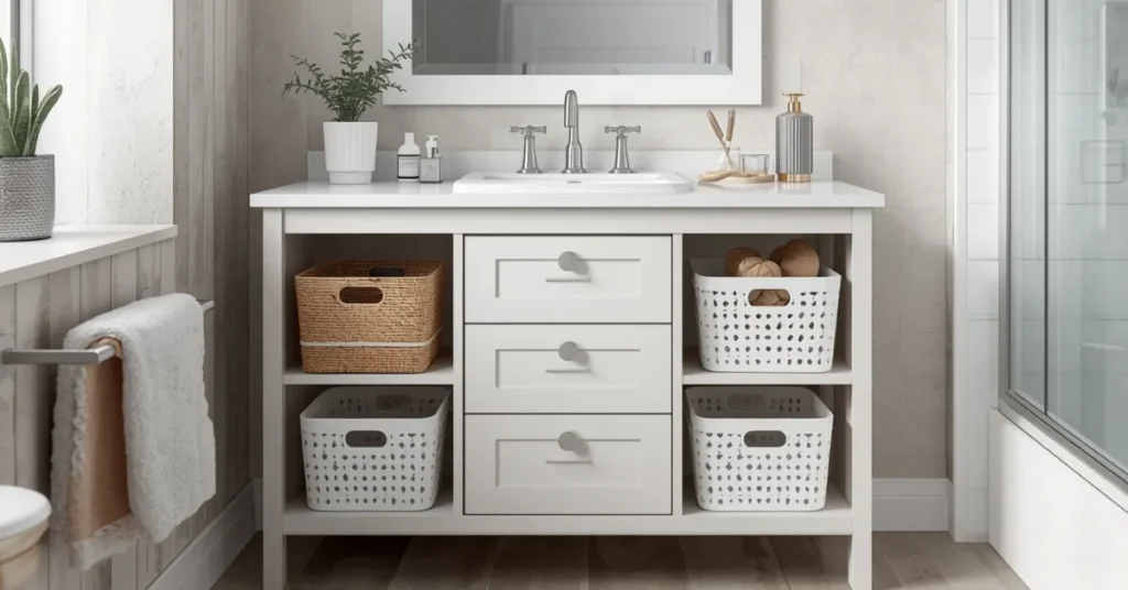 Compact Two-in-One Vanity Storage