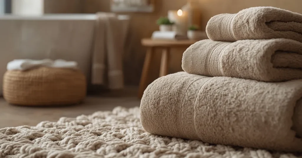 Cozy Textured Towels and Rugs