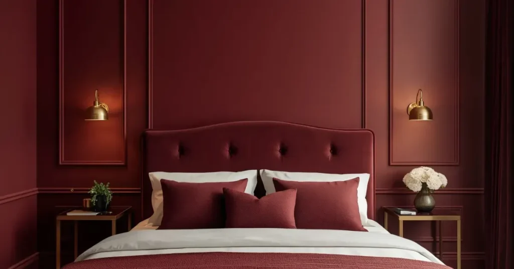 Deep Burgundy Accent Wall