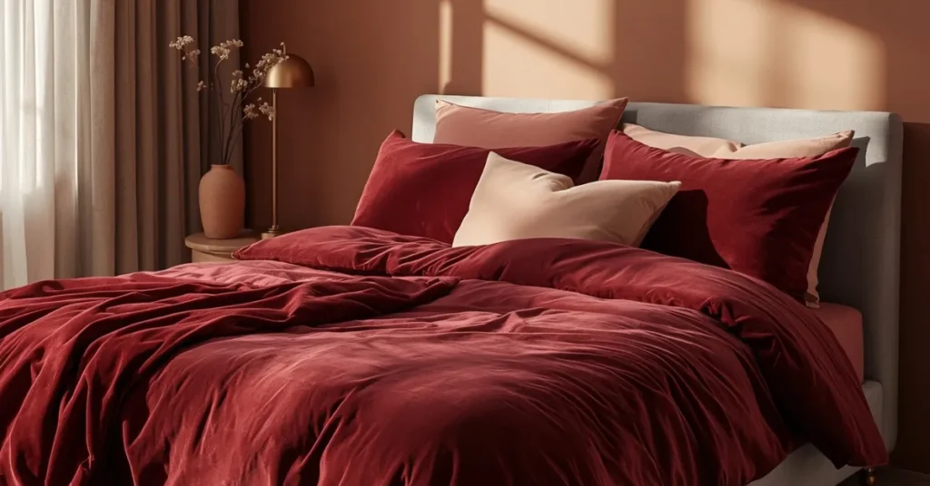 Deep Burgundy Bedding