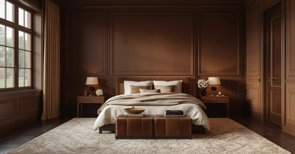 Deep Chocolate Brown Bedroom