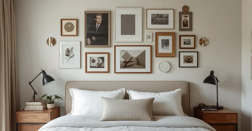 DIY Gallery Wall Above the Bed