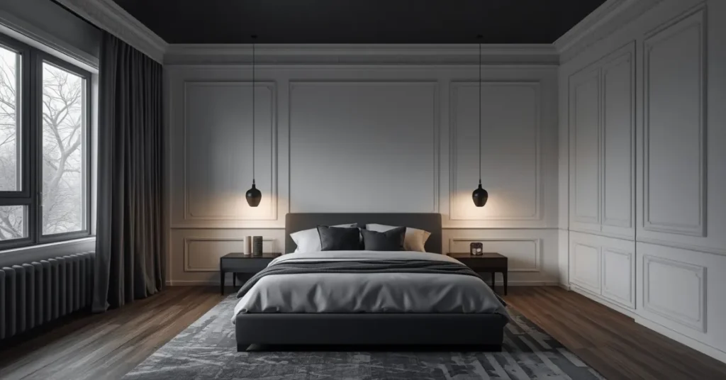 Dramatic Black Ceiling