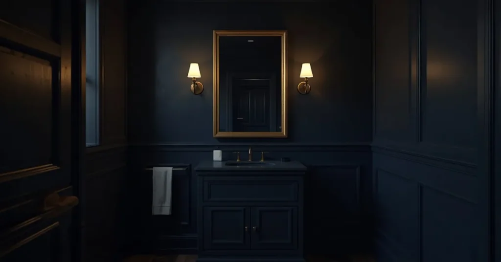 Dramatic Dark and Moody Bathrooms