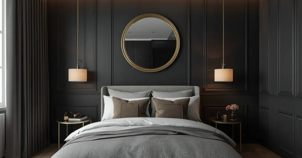 Dramatic Dark Guest Room