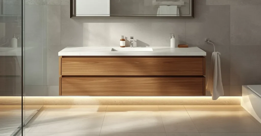Floating Vanity for a Modern Look