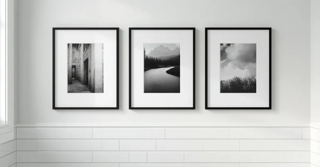 Gallery Wall of Simple Art