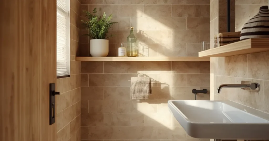 Give a Studio Bathroom an Earthy Makeover