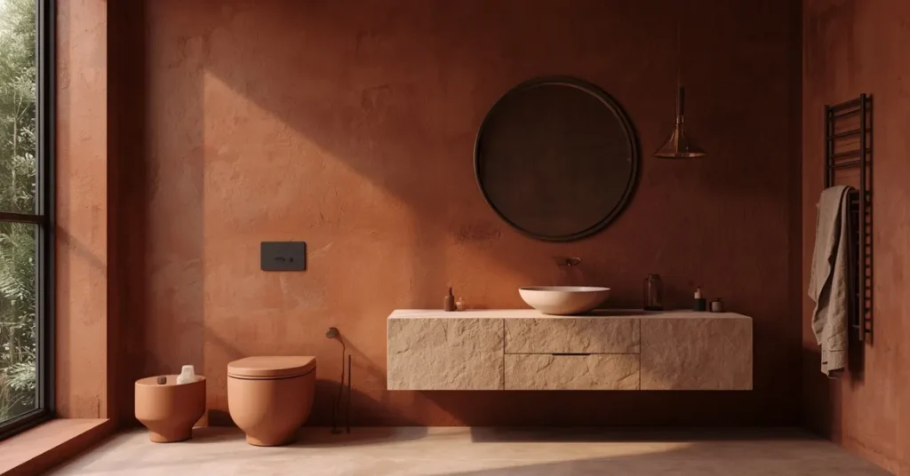 Go Dramatic with Dark Clay Walls