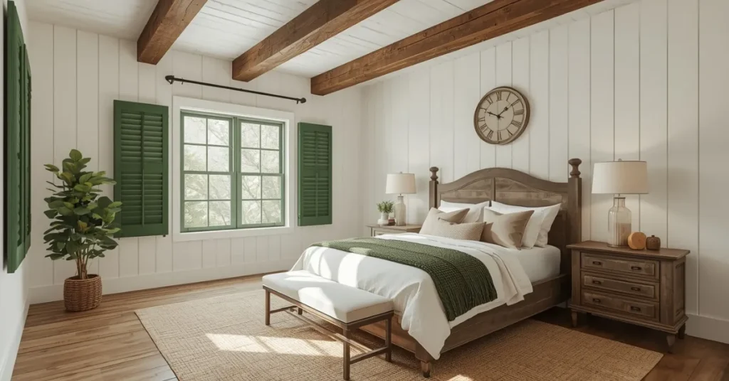Green and White Farmhouse Style