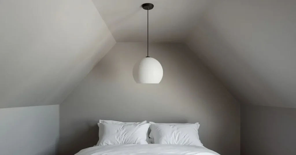Grey Bedroom with a Statement Ceiling