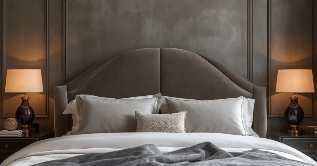 Grey Velvet Headboard