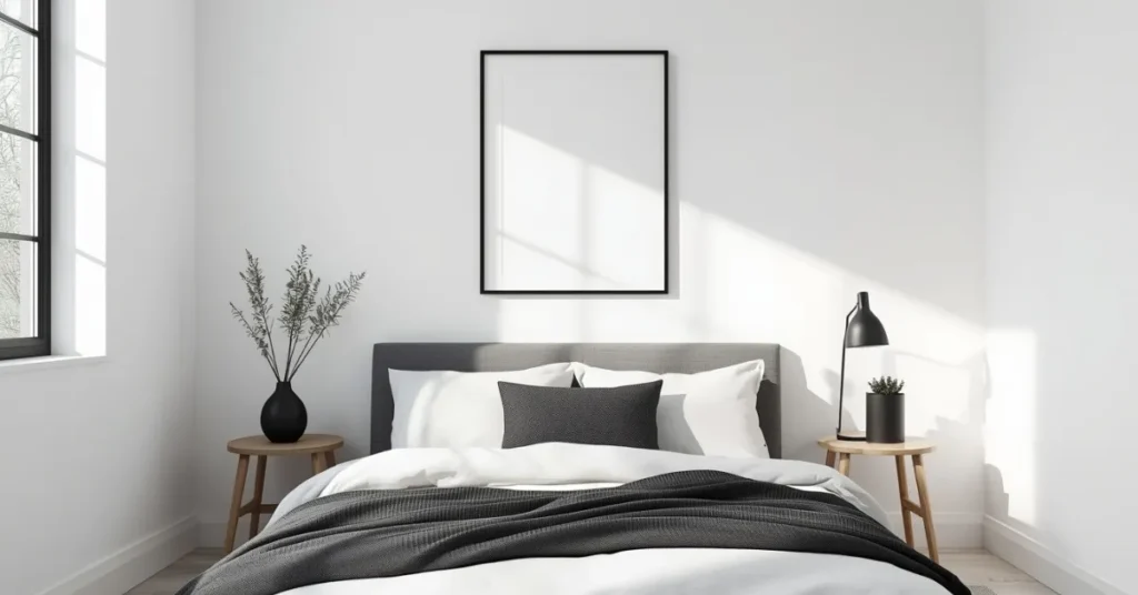 Guest Bedroom Black and White Simplicity