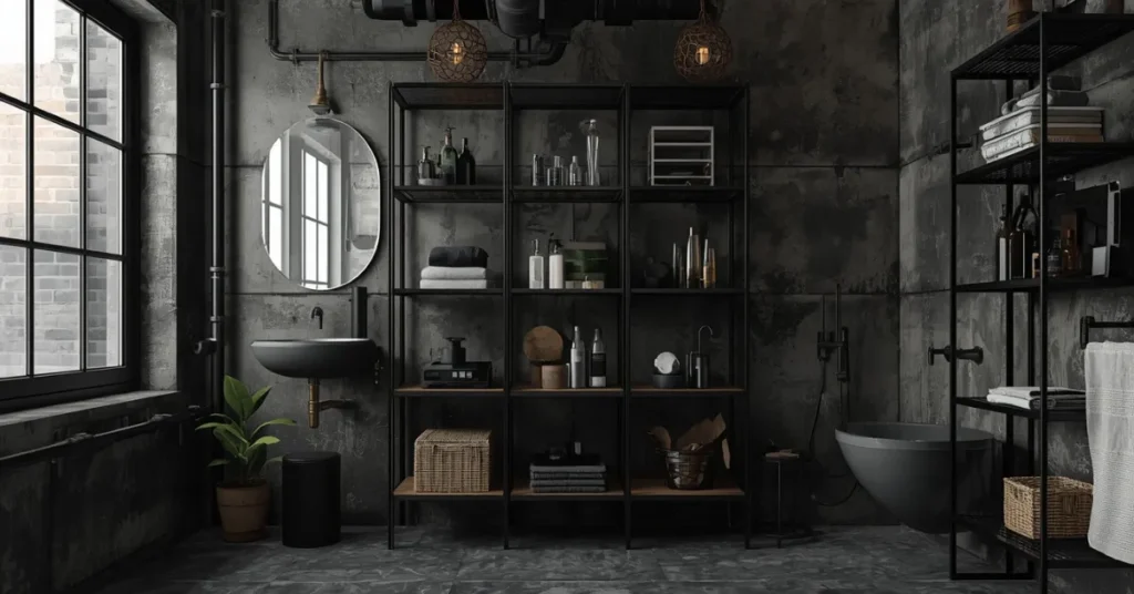Industrial Moody Bathroom