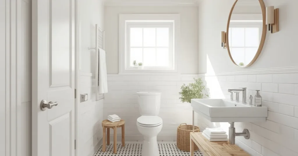 Light and Bright Tiny Bathroom IDEAS