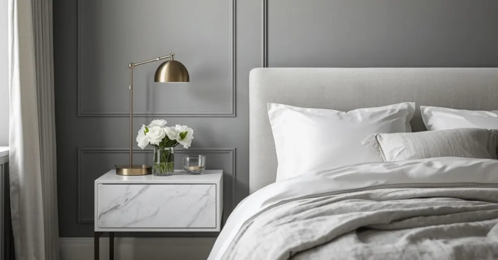 Marble and Grey Bedroom