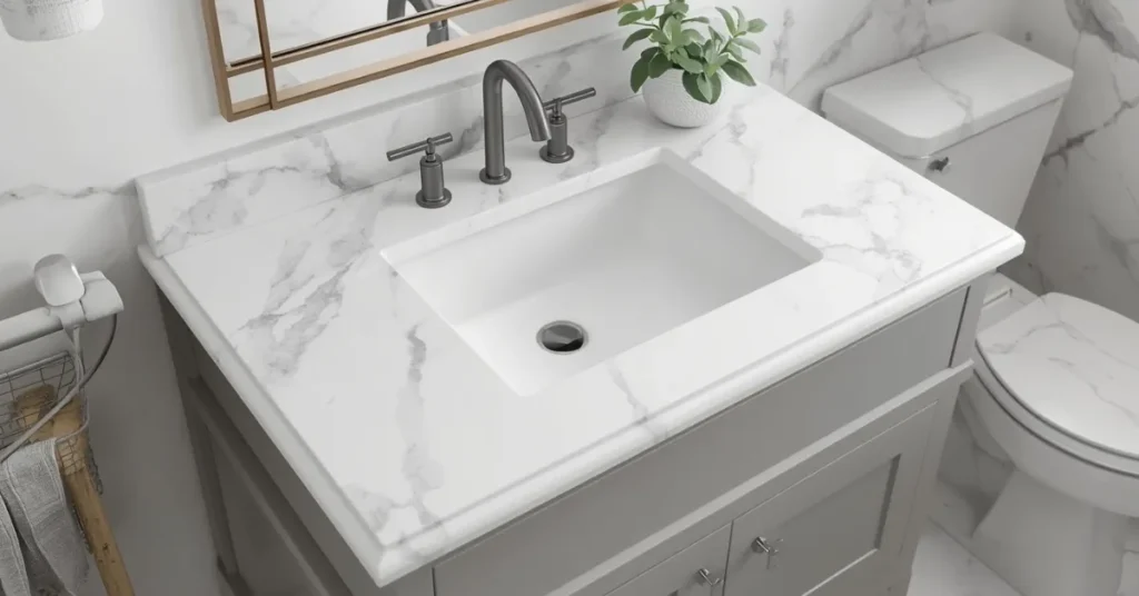Marble-Look Countertops for a Splurge Feel