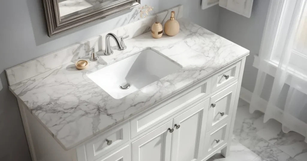 Marble-Look Countertops for a Timeless Touch