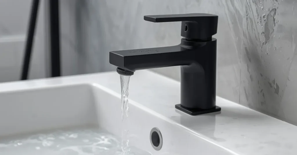 Matte Black Fixtures Throughout