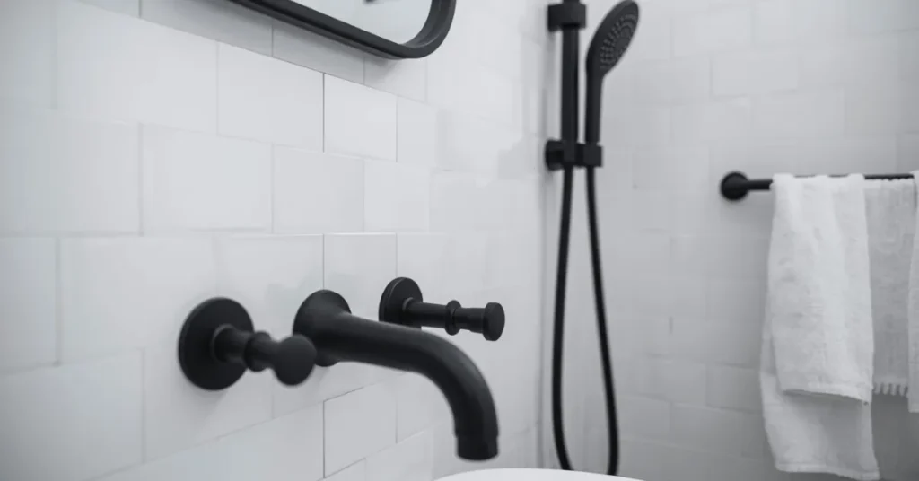 Matte Black Fixtures Throughout