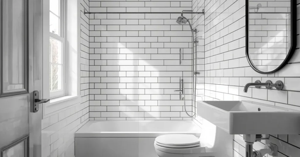 Minimalist Black and White Bath