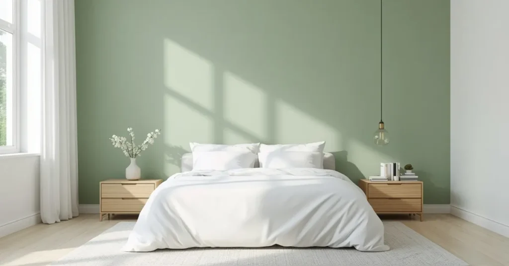 Minimalist Green Bedroom