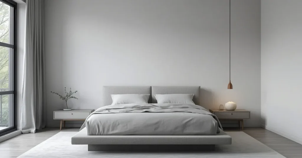 Minimalist Grey Bedroom