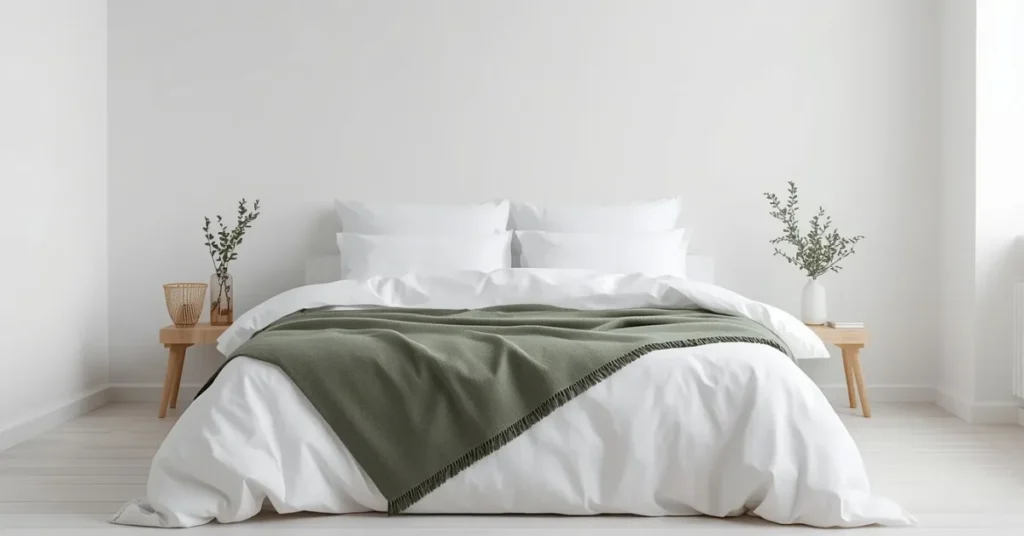 Minimalist Sage Green Bedroom