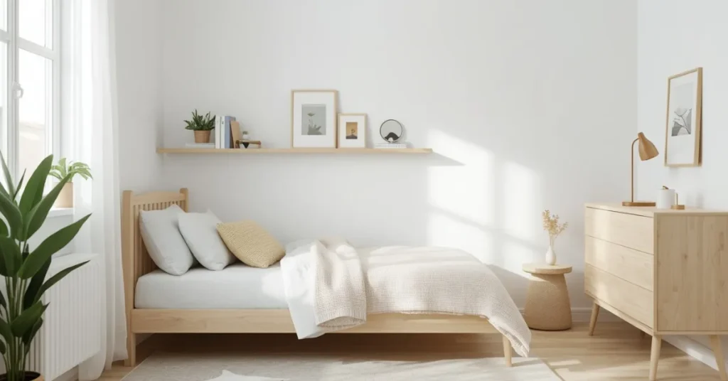 Minimalist White and Wood Studio