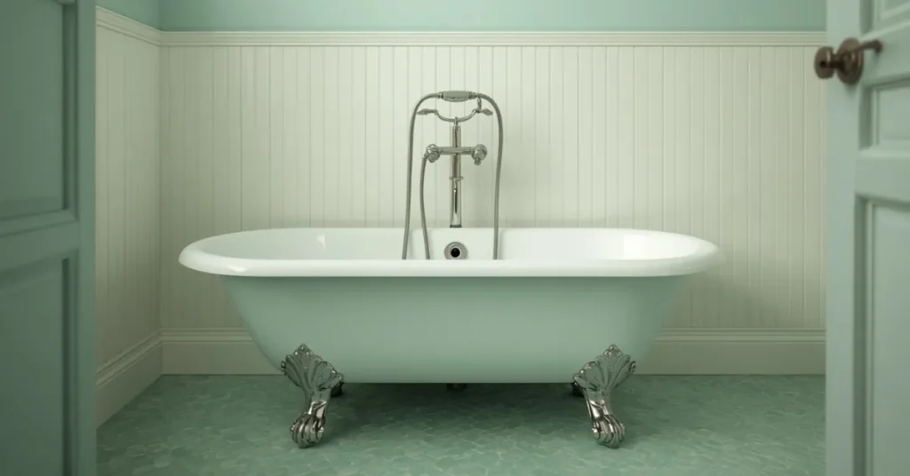 Mint Green Bathroom for a Soft Vintage Feel