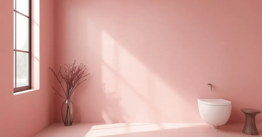 Modern Minimalist Pink Bathroom