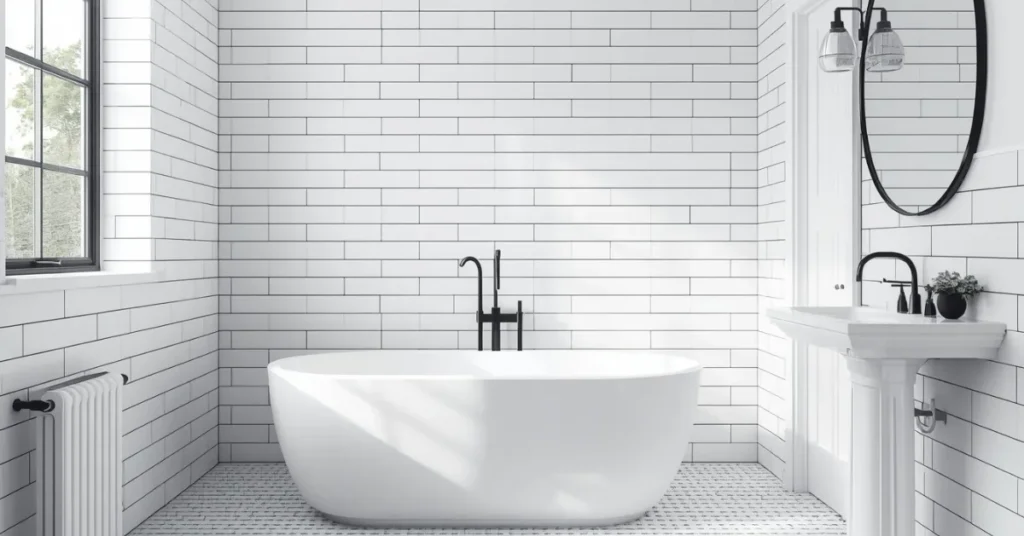 Modern Minimalist White Bathroom