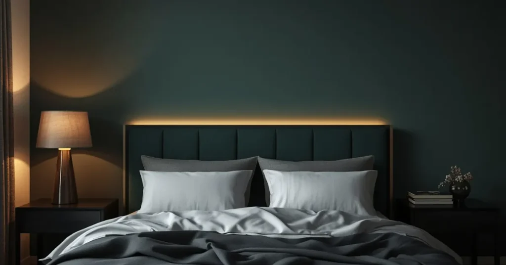 Moody Dark Sage Accent Wall