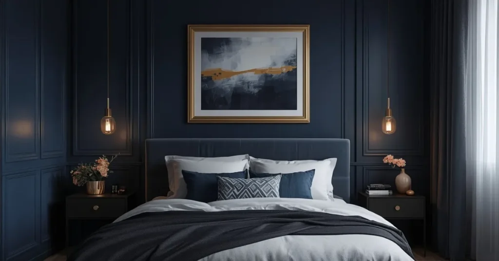 Moody Navy Accent Wall