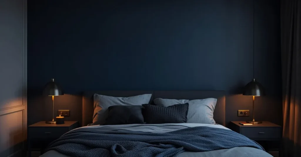 Moody Navy Accent Wall