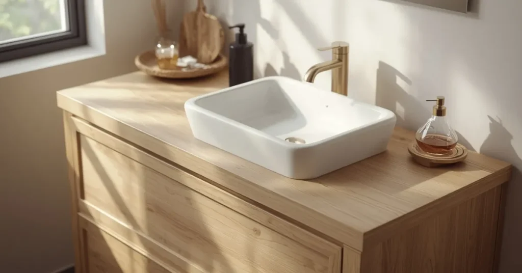 Natural Wood Vanity