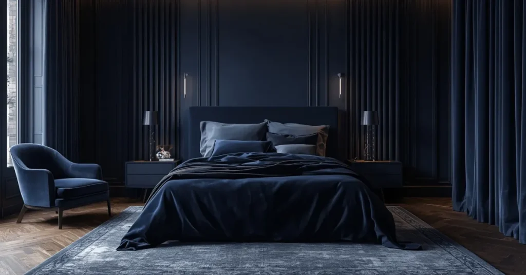 Navy Blue Bedroom for a Sophisticated Look