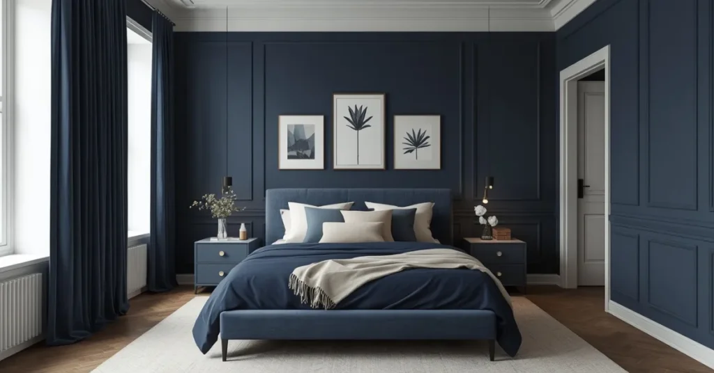 Navy Blue Bedroom That Feels Bold, Elegant, and Sophisticated